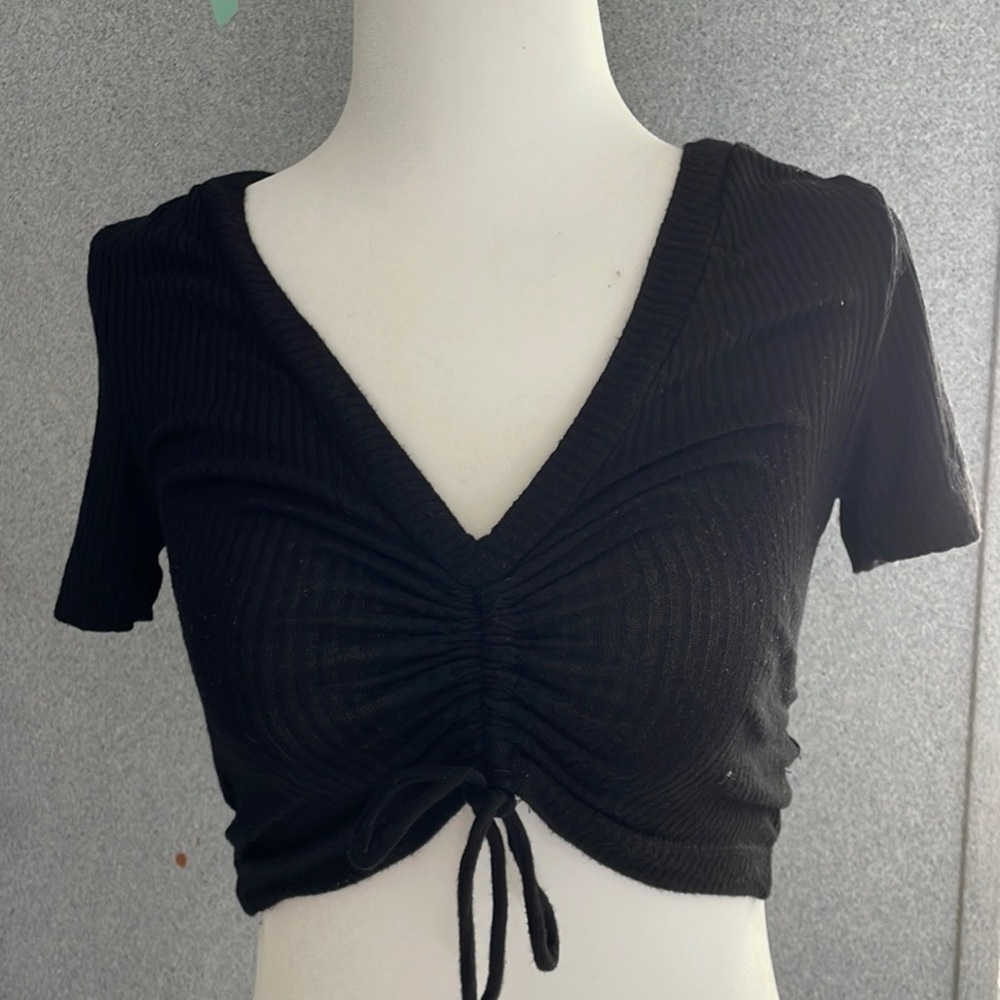 Urban Outfitters x Project Social T Black Cinch-front top